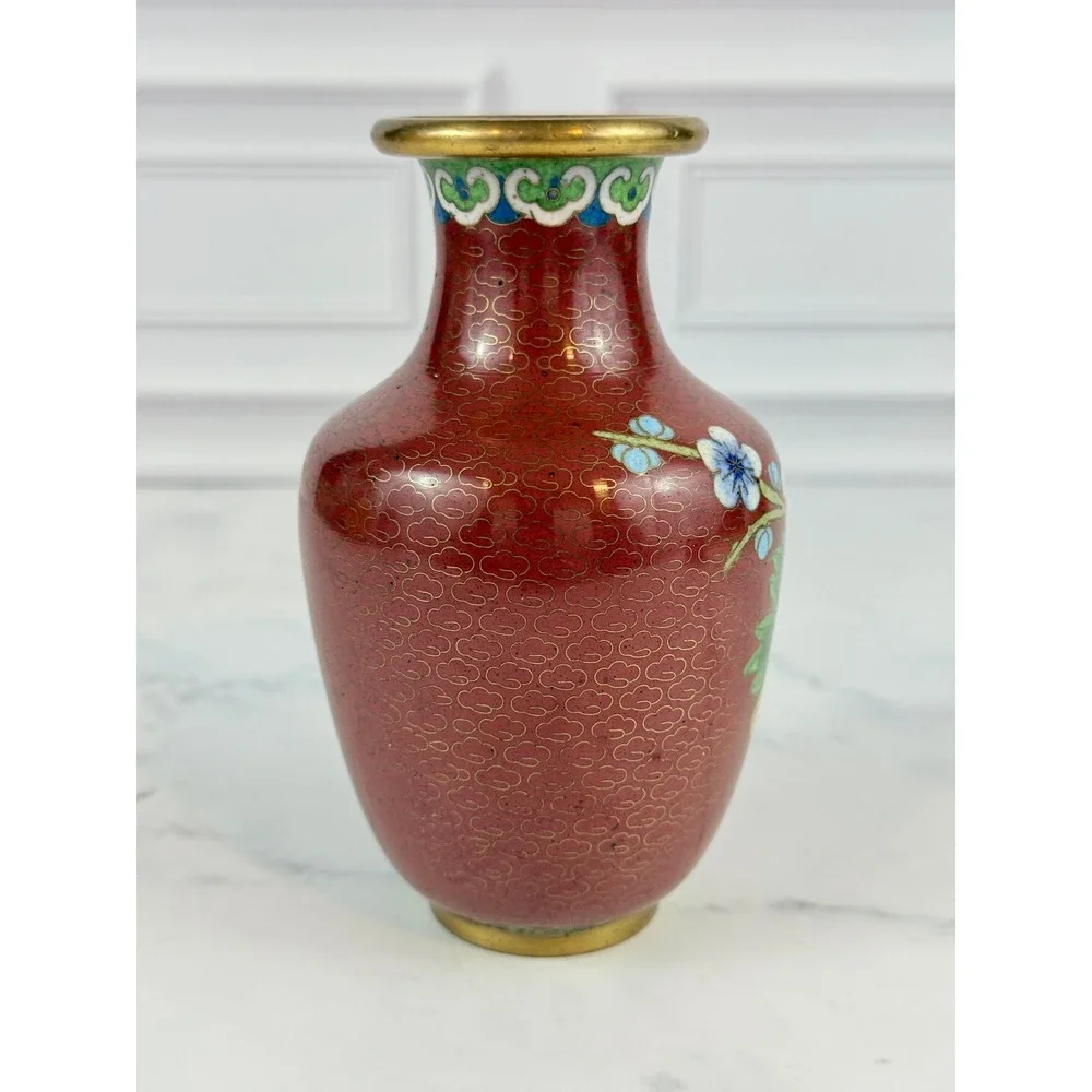 Vintage Brass Chinese Cloisonné 5